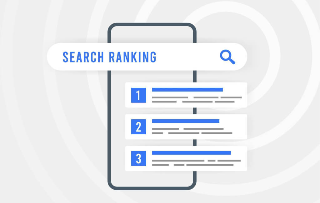 Illustration search engine result page | On-page SEO vs. technical SEO