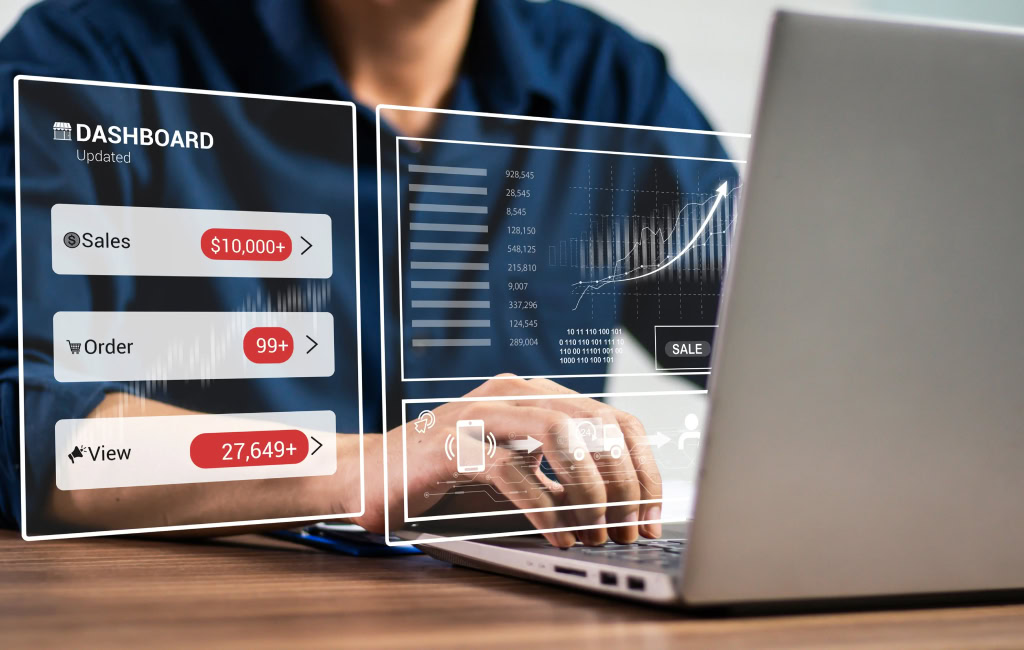 Analytics dashboard on a laptop | Ecommerce marketing strategies