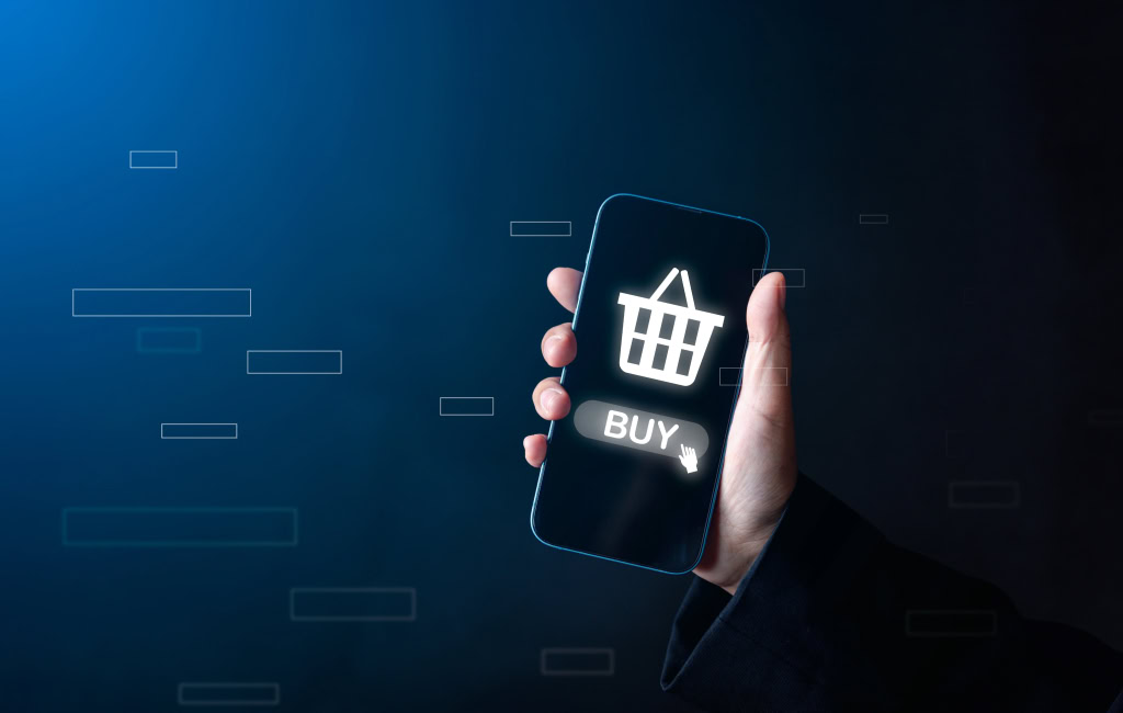 Phone with basket | Retail marketing strategies