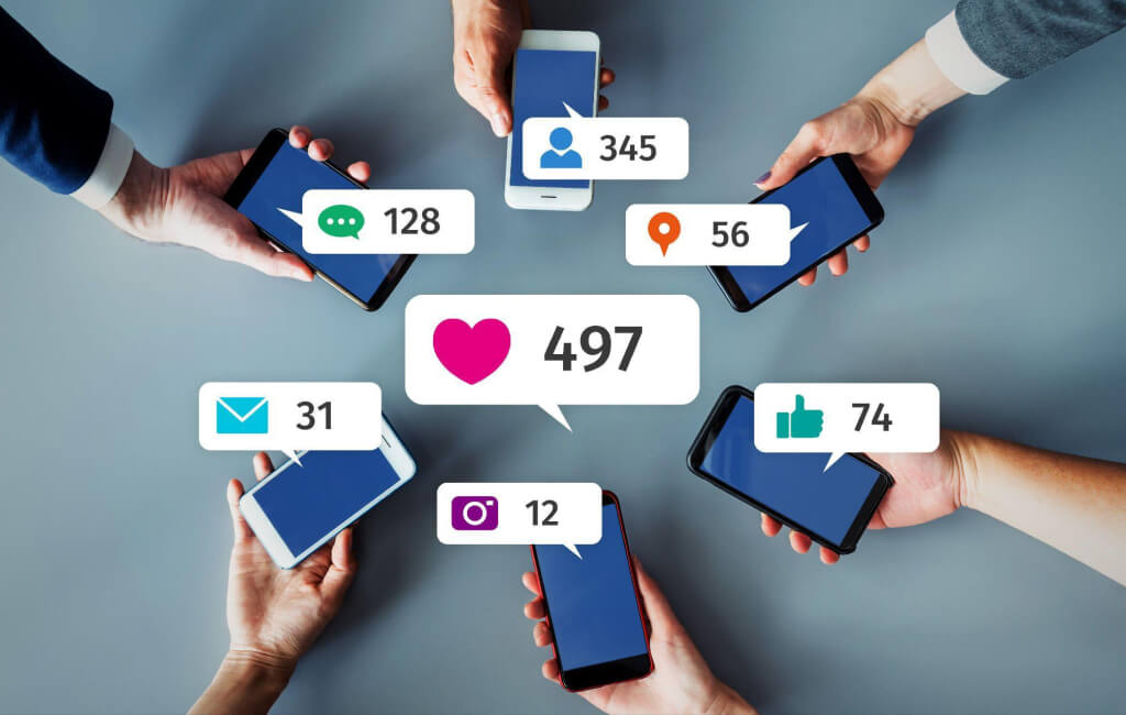 Phones with different notifications in a ring | Automate Facebook ads