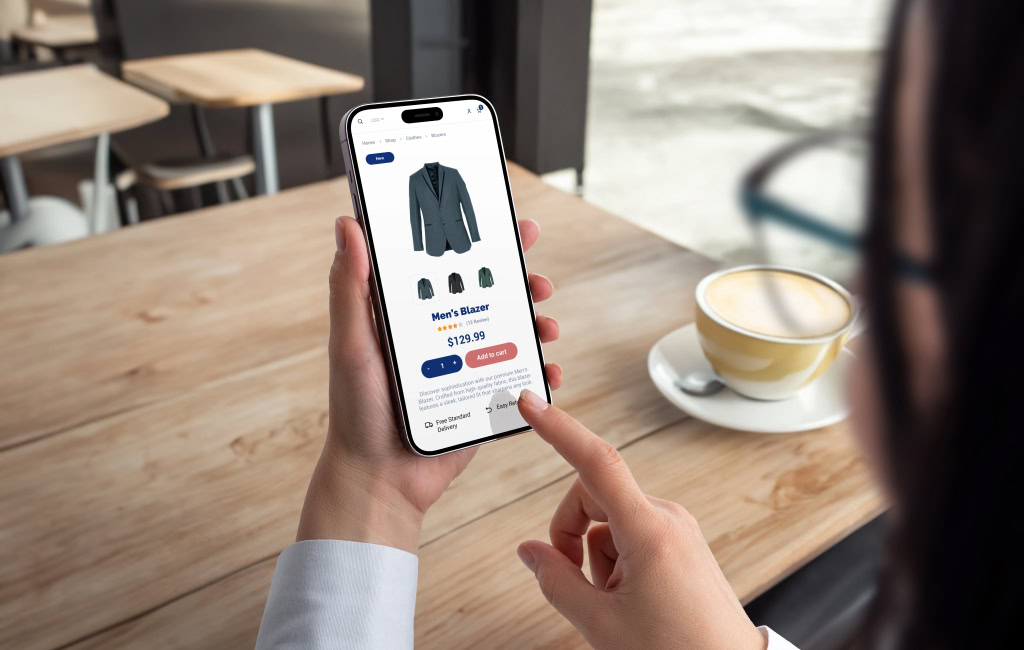 Woman shopping on her phone | Ecommerce marketing strategies
