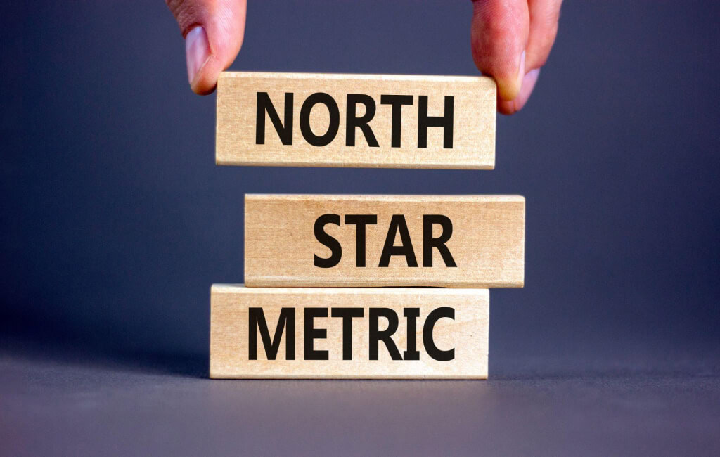 Three wooden blocks spelling “North Star Metric” | Spotify’s North Star Metric