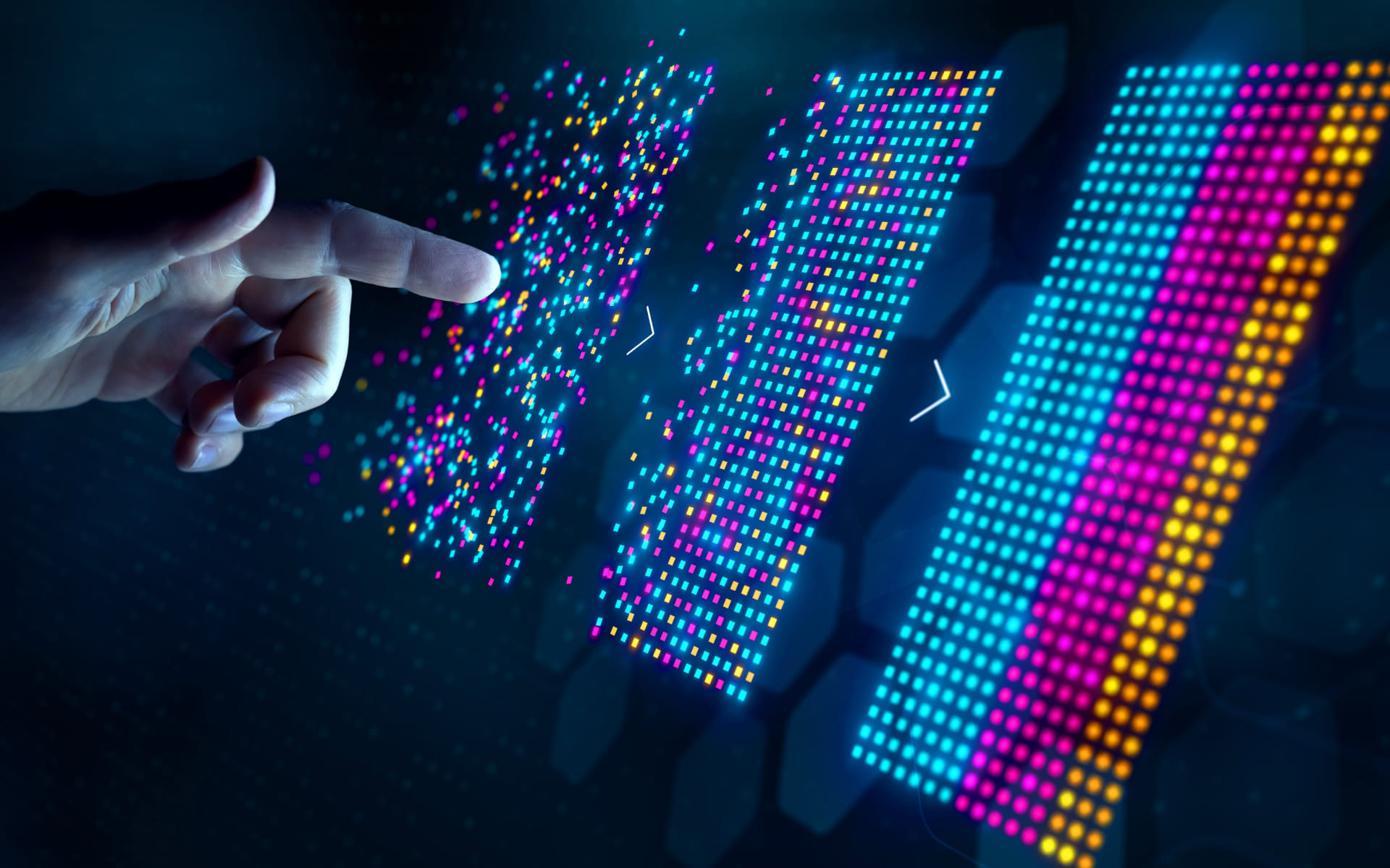 Man pointing at data | Shopify’s North Star metric