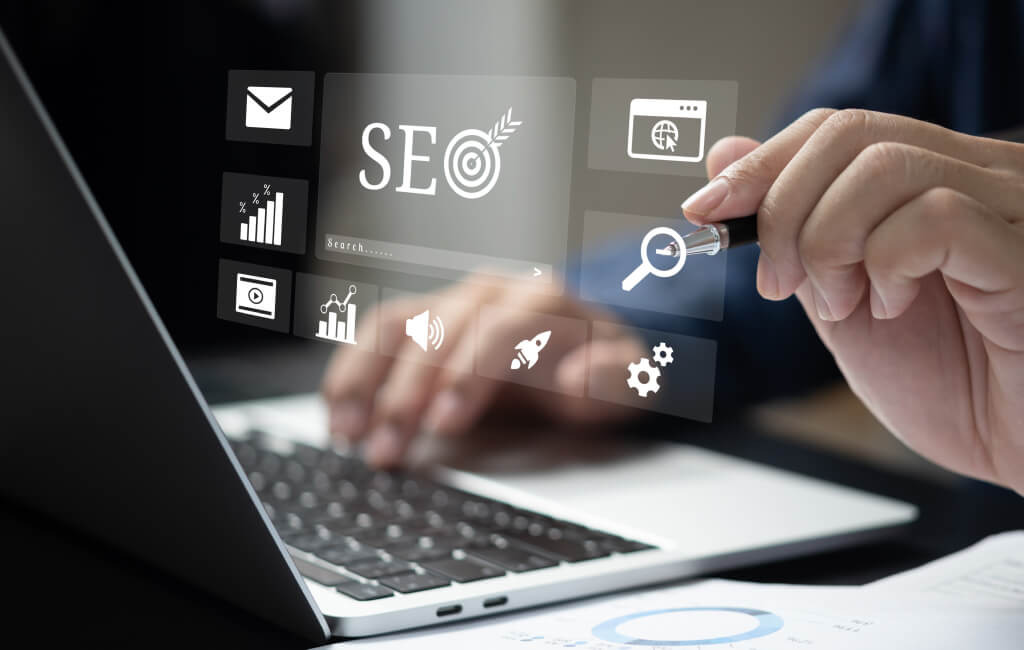 SEO icons floating | How to increase organic traffic