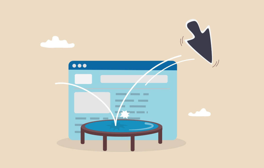 Illustration of bounce rate | On-Page SEO issues