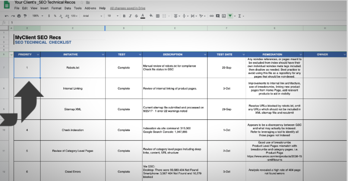 Organize your SEO recommendations & prepare for implementation