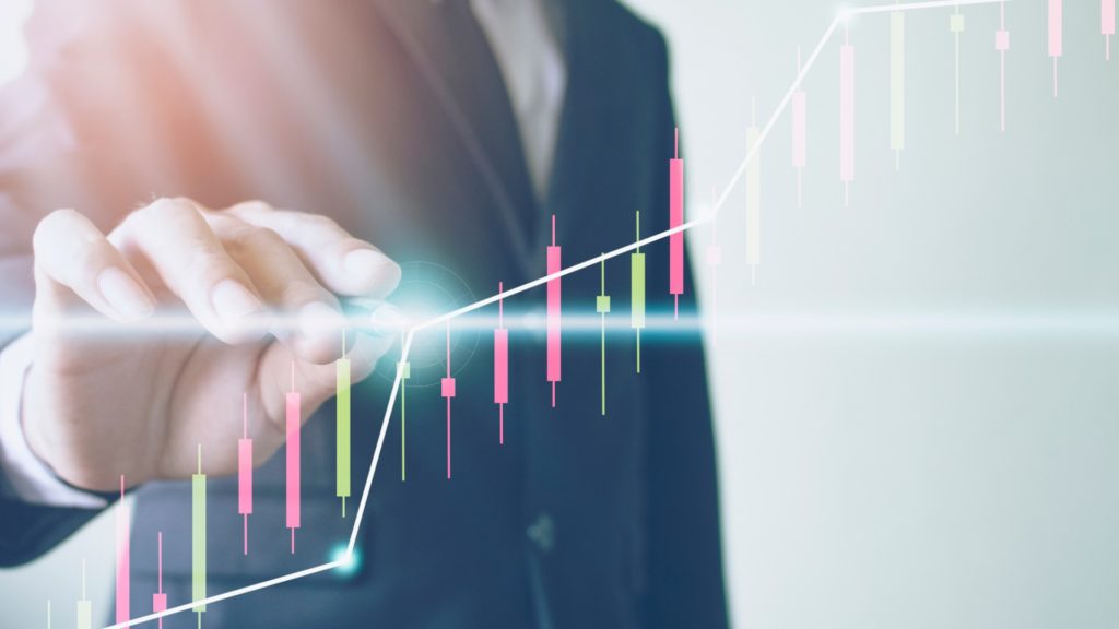 Businessman Interacting with Bar Chart | Put Growth Loops Into Action | Teknicks